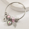 Wholesale Women's Fashion Stainless Steel Alloy Heart Diamond Bracelet
