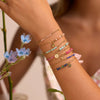 Wholesale Women's Fashion Stainless Steel Electroplated Natural Stone Bead String Bracelet