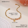 Wholesale Women's Fashion Stainless Steel Electroplated Natural Stone Bead String Bracelet