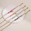 Wholesale Women's Fashion Stainless Steel Electroplated Natural Stone Bead String Bracelet