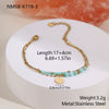 Wholesale Women's Fashion Stainless Steel Electroplated Natural Stone Bead String Bracelet