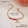 Wholesale Women's Fashion Stainless Steel Electroplated Natural Stone Bead String Bracelet