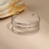 Wholesale Women's Fashion Stainless Steel Electroplated Open Bracelet Niche Design Jewelry
