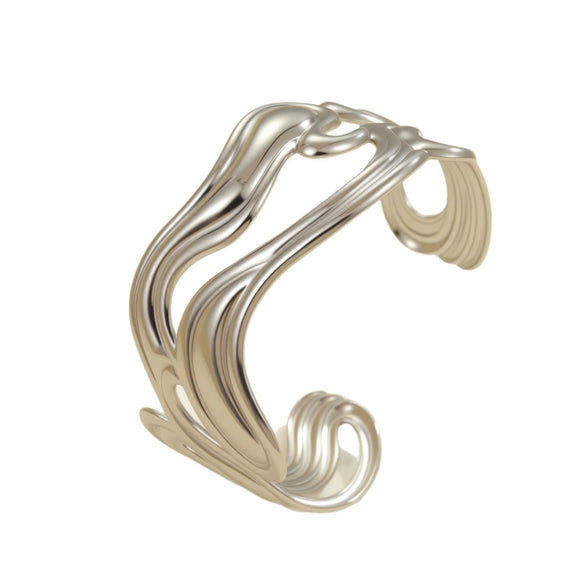 Wholesale Women's Fashion Stainless Steel Electroplated Open Bracelet Niche Design Jewelry