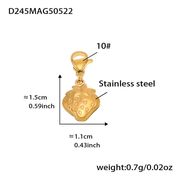 Wholesale Women's Fashion Stainless Steel Geometric Pattern Multiaccessory Bracelet With Hollow Pendant Electroplated With Real Gold