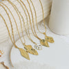 Wholesale Women's Fashion Stainless Steel Goldplated Leaf Jewelry Clavicle Chain