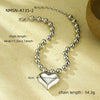 Wholesale Women's Fashion Stainless Steel Heart And Fivepointed Star Pendant Necklace With Electroplating Treatment