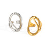 Wholesale Women's Fashion Stainless Steel Irregular Geometric Rings With Electroplating Processing