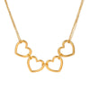 Wholesale Women's Fashion Stainless Steel 18K Electroplated Geometric Heart Pendant Necklace