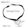 Wholesale Women's Fashion Stainless Steel 18K Electroplated Geometric Heart Pendant Necklace
