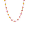 Wholesale Women's Fashion Stainless Steel Necklace With Small Wrinkled Chrysanthemum Design And Electroplating Treatment Chain Type Ochain