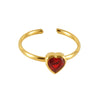 Wholesale Women's Fashion Stainless Steel Ring With Square Love Shape And Flower Design Inlaid With Zircon