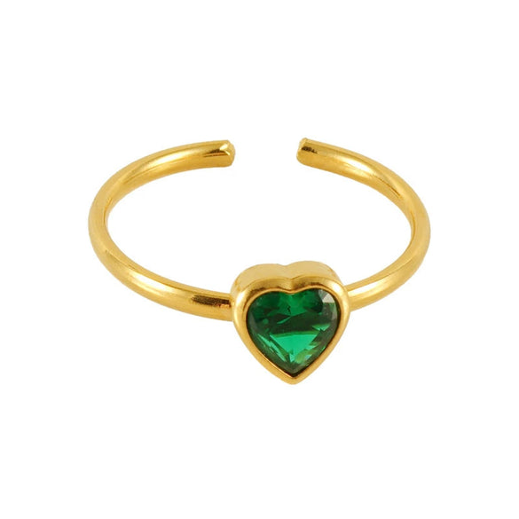 Wholesale Women's Fashion Stainless Steel Ring With Square Love Shape And Flower Design Inlaid With Zircon