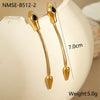 Wholesale Women's Fashion Stainless Steel Snake Element Earrings With Geometric And Animal Patterns Electroplated