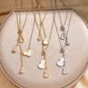 Wholesale Women's Fashion Titanium Steel Necklace With Copper Pendant And Real Gold Electroplated Tassel Gourd Design