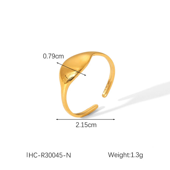 Wholesale Women's Fashion Titanium Steel Open Ring With Heart Star Geometric Patterns Electroplated