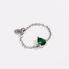Wholesale Women's Fashion Versatile Adjustable Copper Goldplated Drop Shape Stretch Ring With Zirconia Design