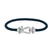 Wholesale Women's Fashion Woven Milan Rope Bracelet With Horseshoe Buckle And U Head Micro Inlaid Zircon Electroplated