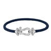 Wholesale Women's Fashion Woven Milan Rope Bracelet With Horseshoe Buckle And U Head Micro Inlaid Zircon Electroplated