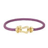 Wholesale Women's Fashion Woven Milan Rope Bracelet With Horseshoe Buckle And U Head Micro Inlaid Zircon Electroplated