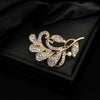 Wholesale Women's Fashion Zinc Alloy Leaves Brooch With Electroplating