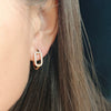 Wholesale Women's Fashion Zircon 925 Silver Gold Plated Chain Earrings