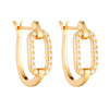 Wholesale Women's Fashion Zircon 925 Silver Gold Plated Chain Earrings