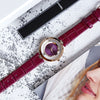 Wholesale Women's Fashionable Elegant Rhinestone Quartz Watch With Genuine Leather Strap And Alloy Case