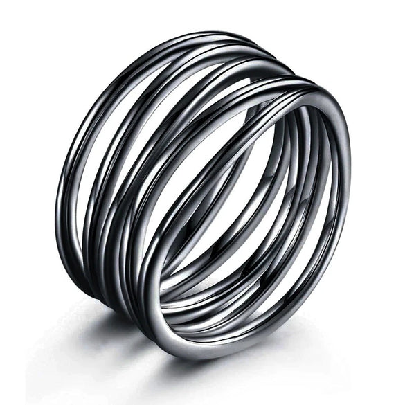 Wholesale Women's Fashionable Geometric Copper Ring With Electroplating Process