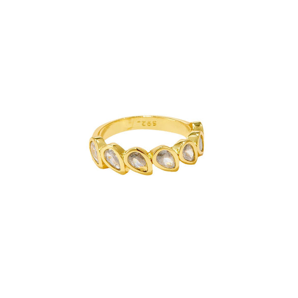 Wholesale Women's Fashionable Geometric Copper Ring With Platinum And 18K Gold Electroplating