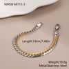 Wholesale Women's Fashionable Geometric Stainless Steel Electroplated Snake Bone Chain Bracelet