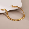 Wholesale Women's Fashionable Geometric Stainless Steel Electroplated Snake Bone Chain Bracelet
