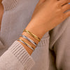 Wholesale Women's Fashionable Geometric Stainless Steel Electroplated Snake Bone Chain Bracelet