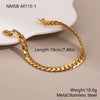 Wholesale Women's Fashionable Geometric Stainless Steel Electroplated Snake Bone Chain Bracelet