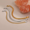 Wholesale Women's Fashionable Geometric Stainless Steel Electroplated Snake Bone Chain Bracelet