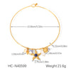 Wholesale Women's Fashionable Geometric Stainless Steel Starfish Turtle Shell Pendant Necklace With Electroplating