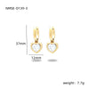 Wholesale Women's Fashionable Light Luxury Titanium Steel Earrings With Heart Shape And Inlaid Colored Diamond Electroplated