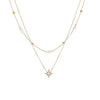 Wholesale Women's Fashionable Minimalist Geometric And Heartshaped 18K Goldplated Stainless Steel Necklace