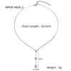 Wholesale Women's Fashionable Minimalist Geometric And Heartshaped 18K Goldplated Stainless Steel Necklace