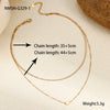 Wholesale Women's Fashionable Minimalist Geometric And Heartshaped 18K Goldplated Stainless Steel Necklace