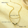 Wholesale Women's Fashionable Minimalist Geometric And Heartshaped 18K Goldplated Stainless Steel Necklace