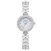 Wholesale Women's Fashionable Quartz Watch With Live Explosions Diamondencrusted Shell Mermaid Design Alloy Case And Strap Round Dial
