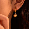 Wholesale Women's Fashionable Stainless Steel Heart And Star Shape Electroplated Earrings