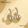 Wholesale Women's Fashionable Stainless Steel Heart And Star Shape Electroplated Earrings