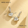 Wholesale Women's Fashionable Stainless Steel Heart And Star Shape Electroplated Earrings