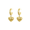 Wholesale Women's Fashionable Stainless Steel Heart And Star Shape Electroplated Earrings