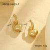 Wholesale Women's Fashionable Stainless Steel Heart And Star Shape Electroplated Earrings