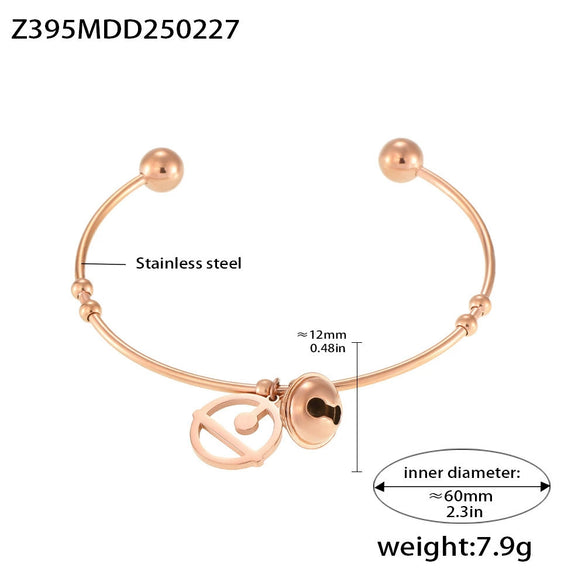 Wholesale Women's Ferris Wheel Fortune Bell Stainless Steel Goldplated Titanium Steel Electroplated Bracelet
