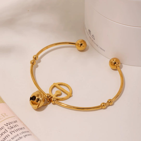 Wholesale Women's Ferris Wheel Fortune Bell Stainless Steel Goldplated Titanium Steel Electroplated Bracelet