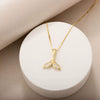 Wholesale Women's Fishtail Clavicle Chain Necklace With Dolphin Silver Pendant Sterling Silver 925